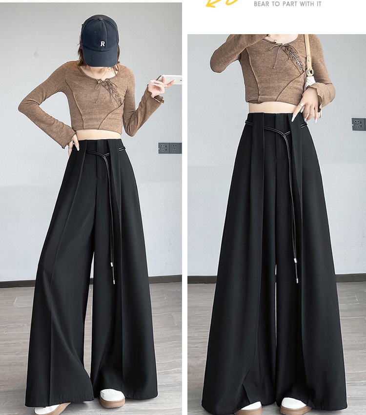 Straight business suit Casual wide leg pants for women