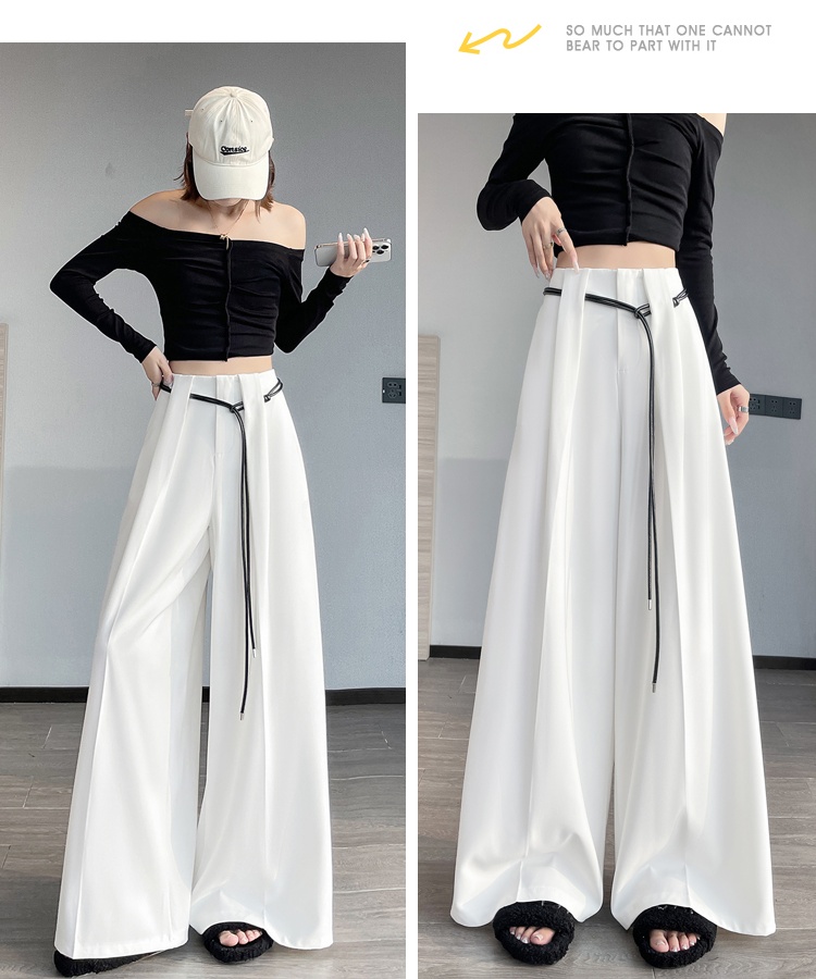 Straight business suit Casual wide leg pants for women