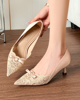 Nude color shoes niche high-heeled shoes for women