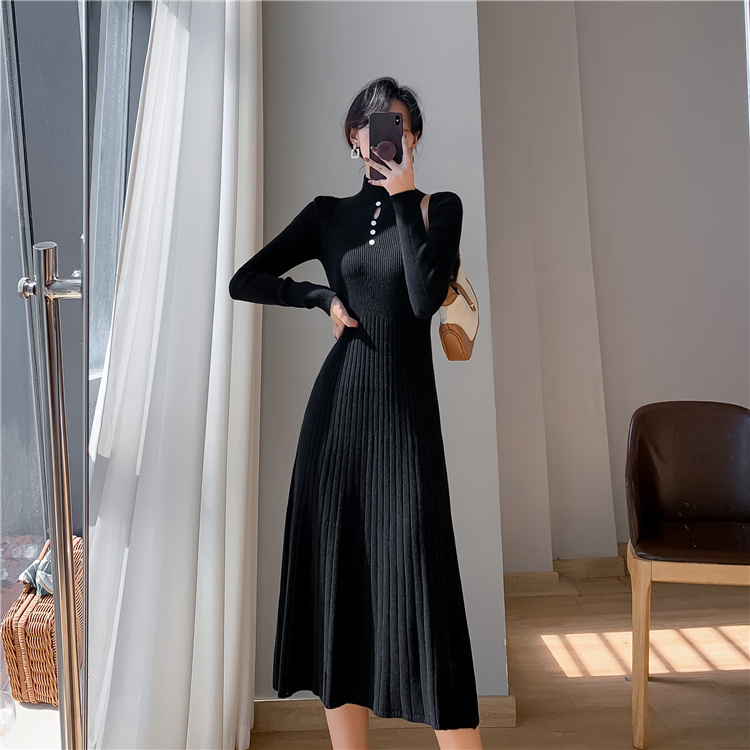 Exceed knee overcoat sweater dress for women
