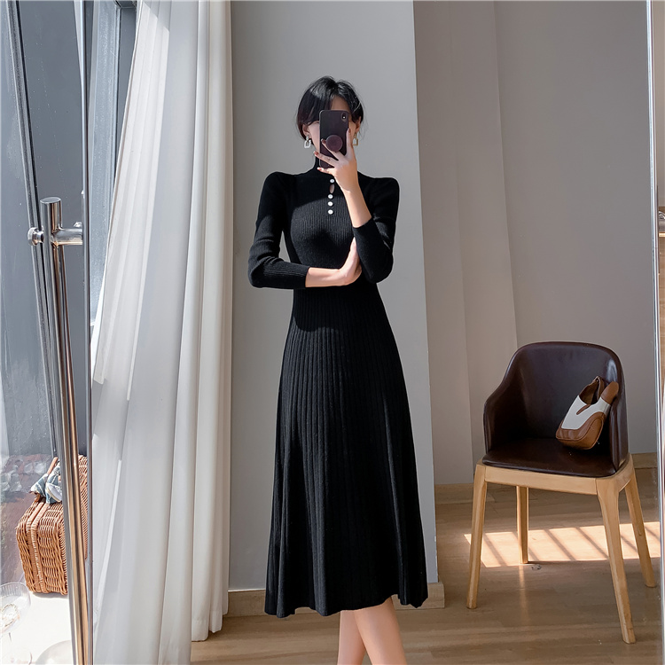 Exceed knee overcoat sweater dress for women