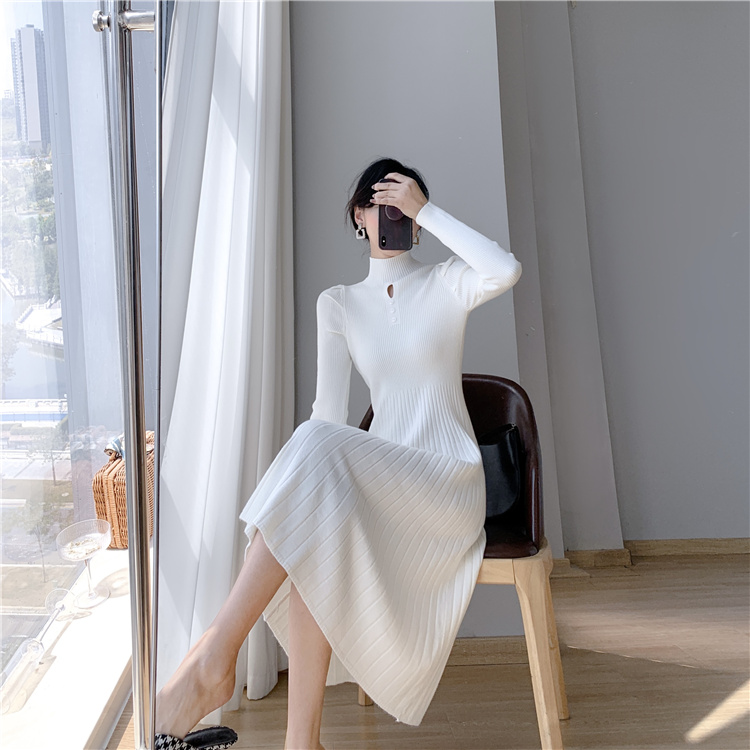 Exceed knee overcoat sweater dress for women