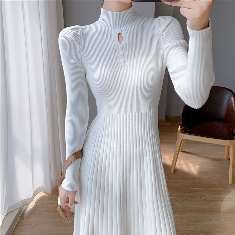 Exceed knee overcoat sweater dress for women
