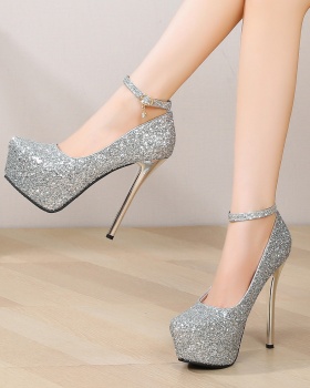 Bride platform high-heeled wedding shoes for women