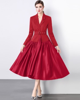 France style splice business suit temperament long dress