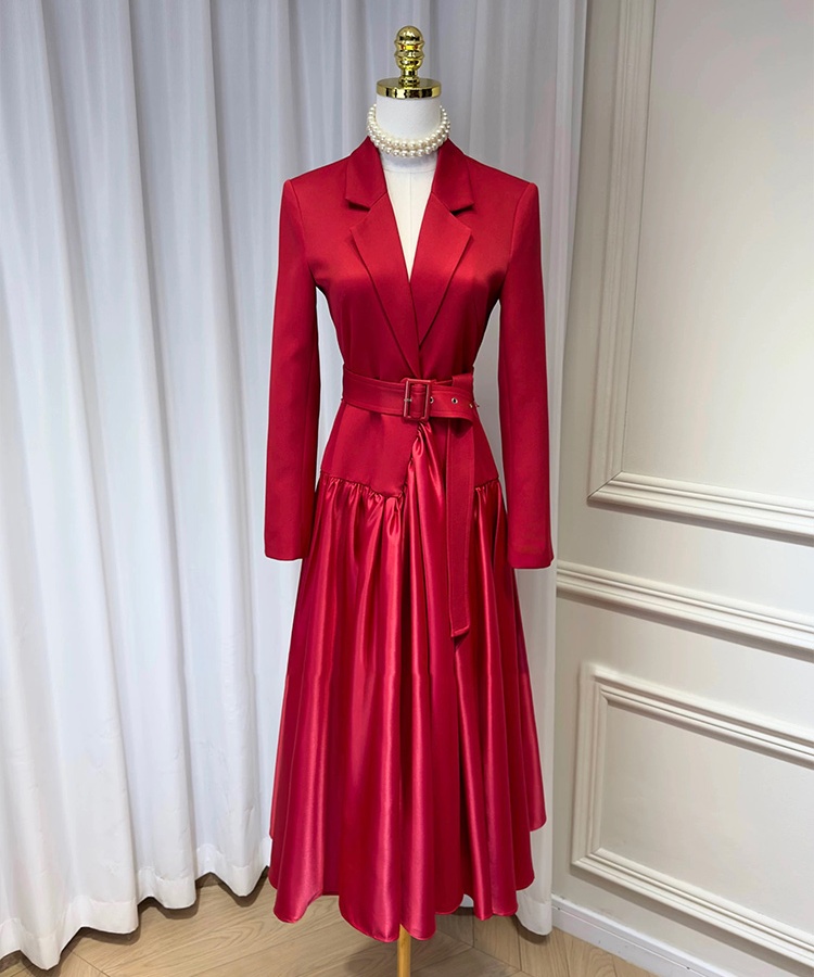 France style splice business suit temperament long dress