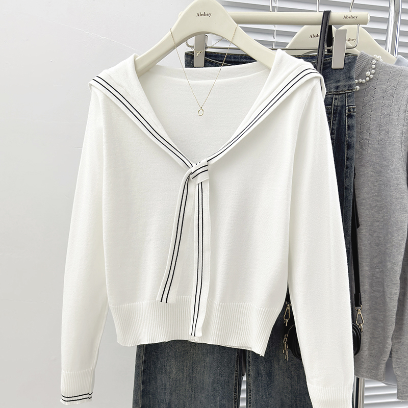 Autumn college style tops long sleeve sweater for women