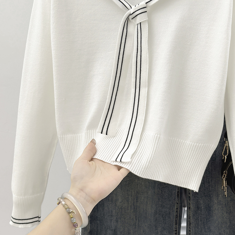 Autumn college style tops long sleeve sweater for women