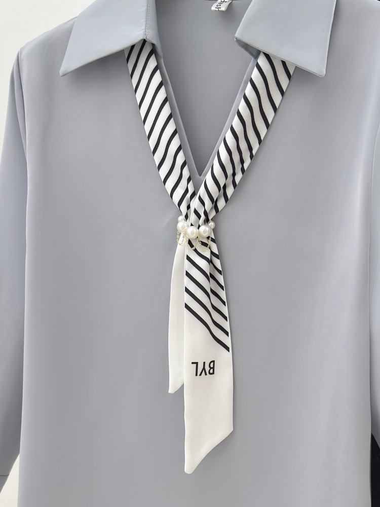 Autumn profession tops streamer satin shirt