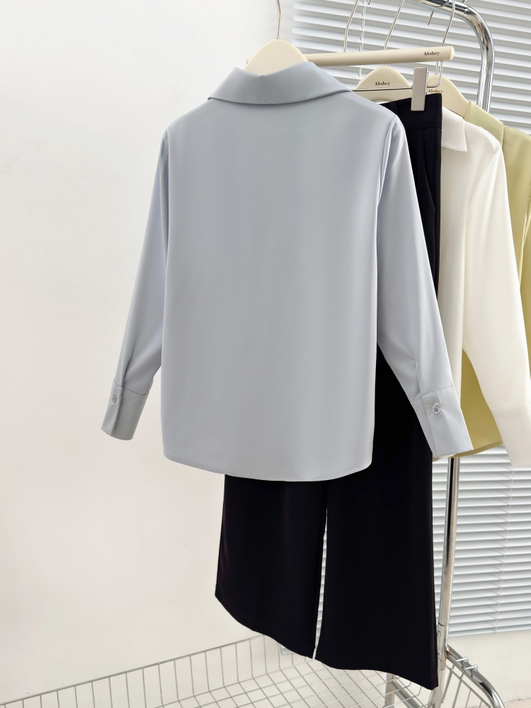 Autumn profession tops streamer satin shirt