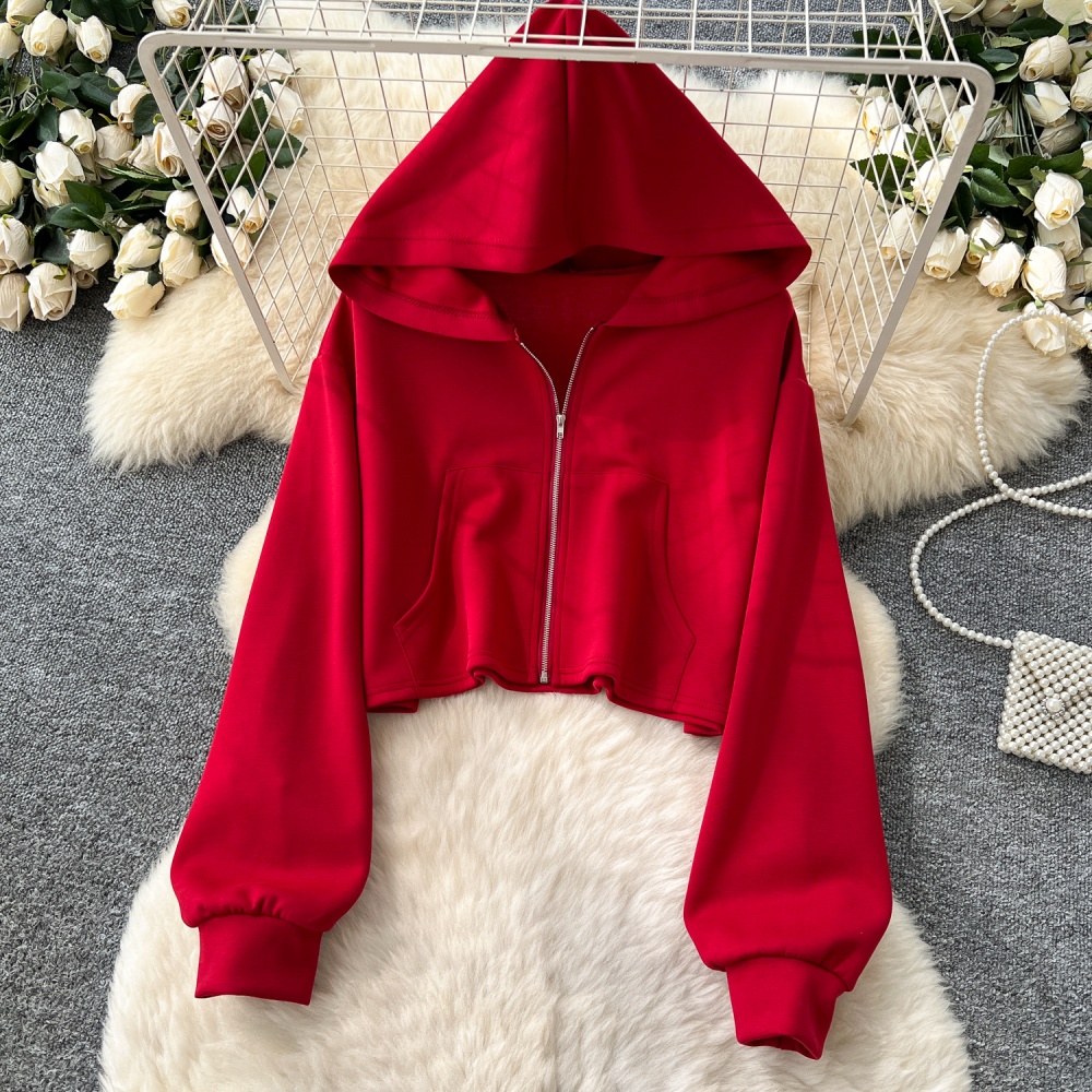 Inside the ride hooded vest high waist skirt 3pcs set for women