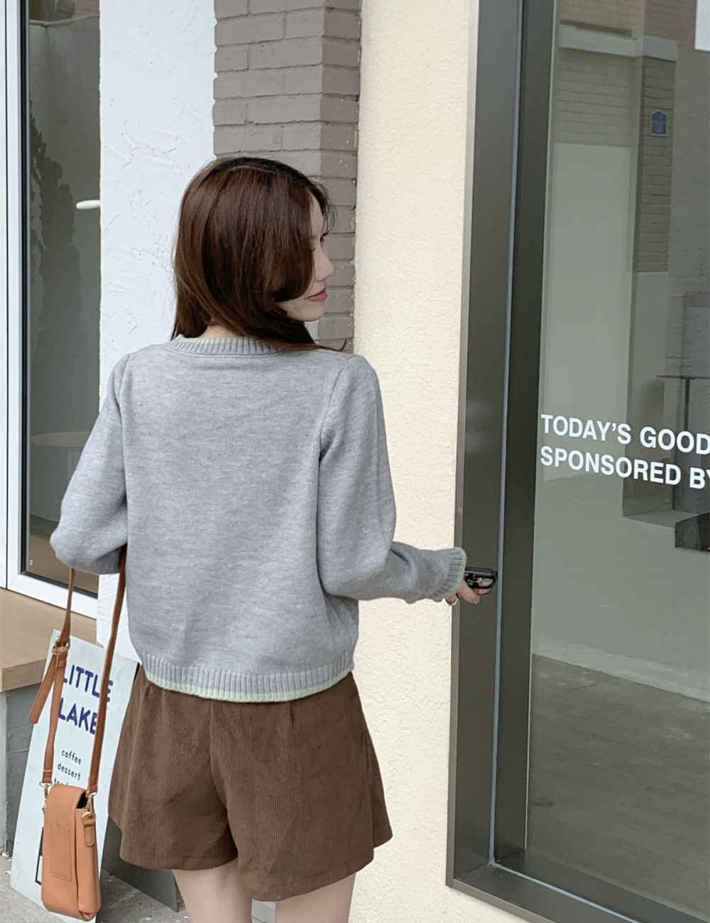 Embroidery cardigan bear small shirt for women
