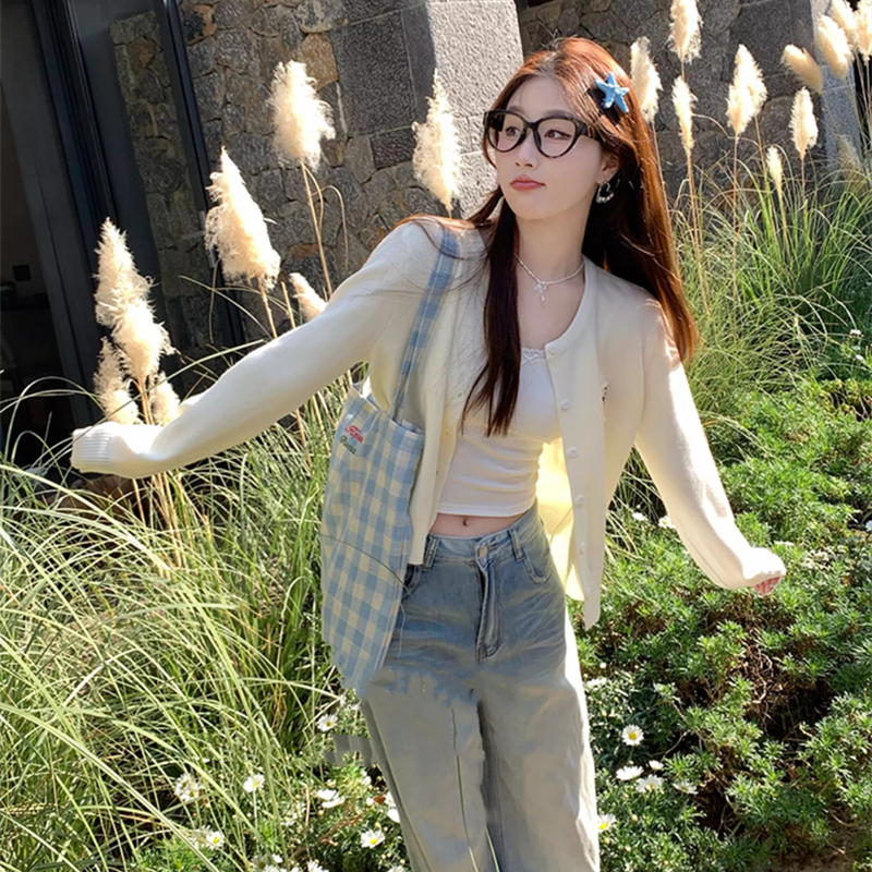 Knitted autumn sweater Korean style outside the ride coat