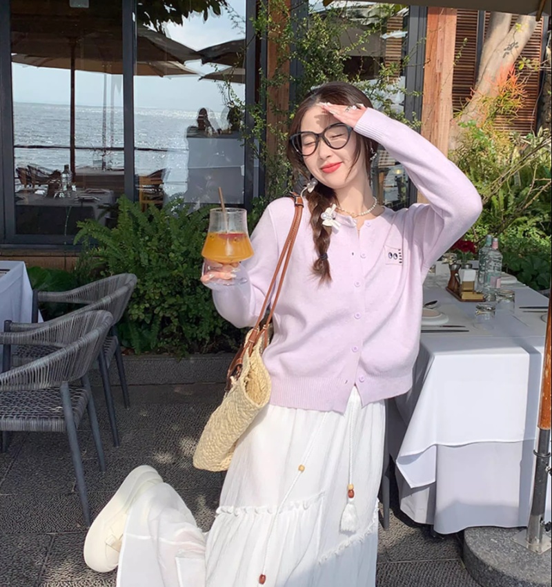 Knitted autumn sweater Korean style outside the ride coat