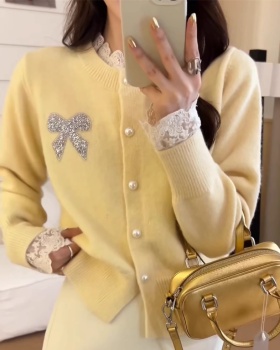 Lace cardigan sweet style sweater for women