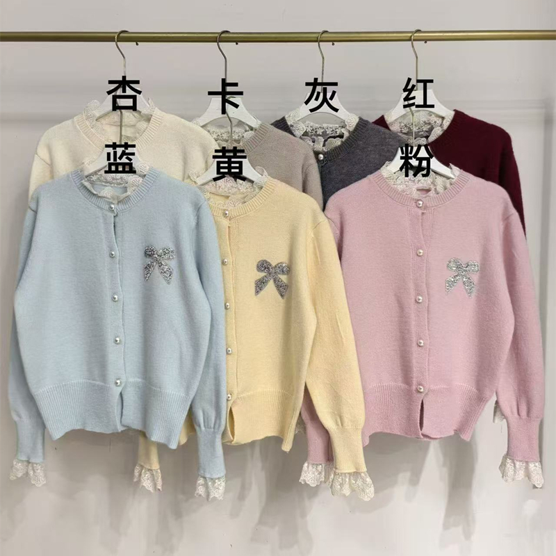 Lace cardigan sweet style sweater for women
