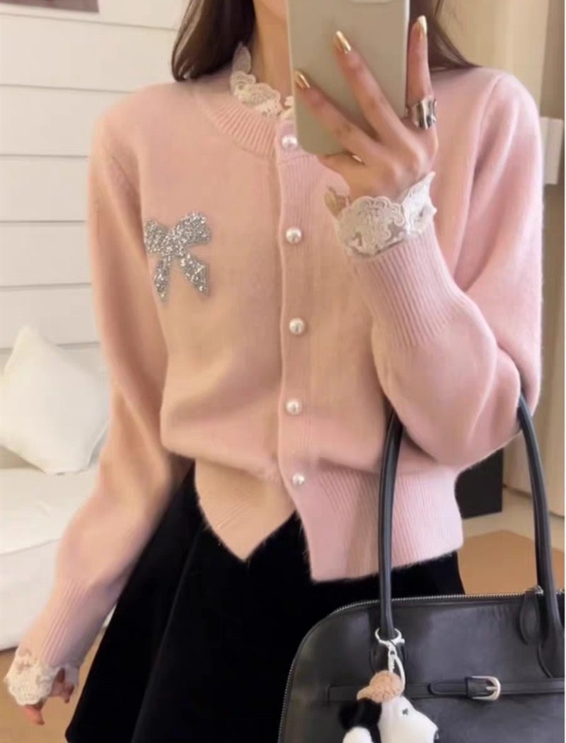 Lace cardigan sweet style sweater for women