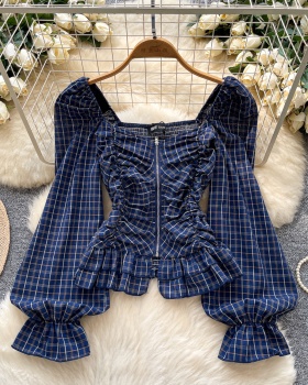 Tender unique tops show young puff sleeve shirt for women