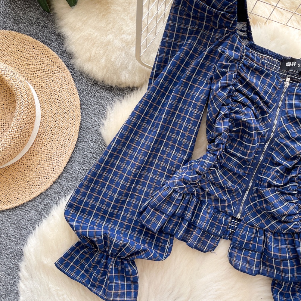 Tender unique tops show young puff sleeve shirt for women