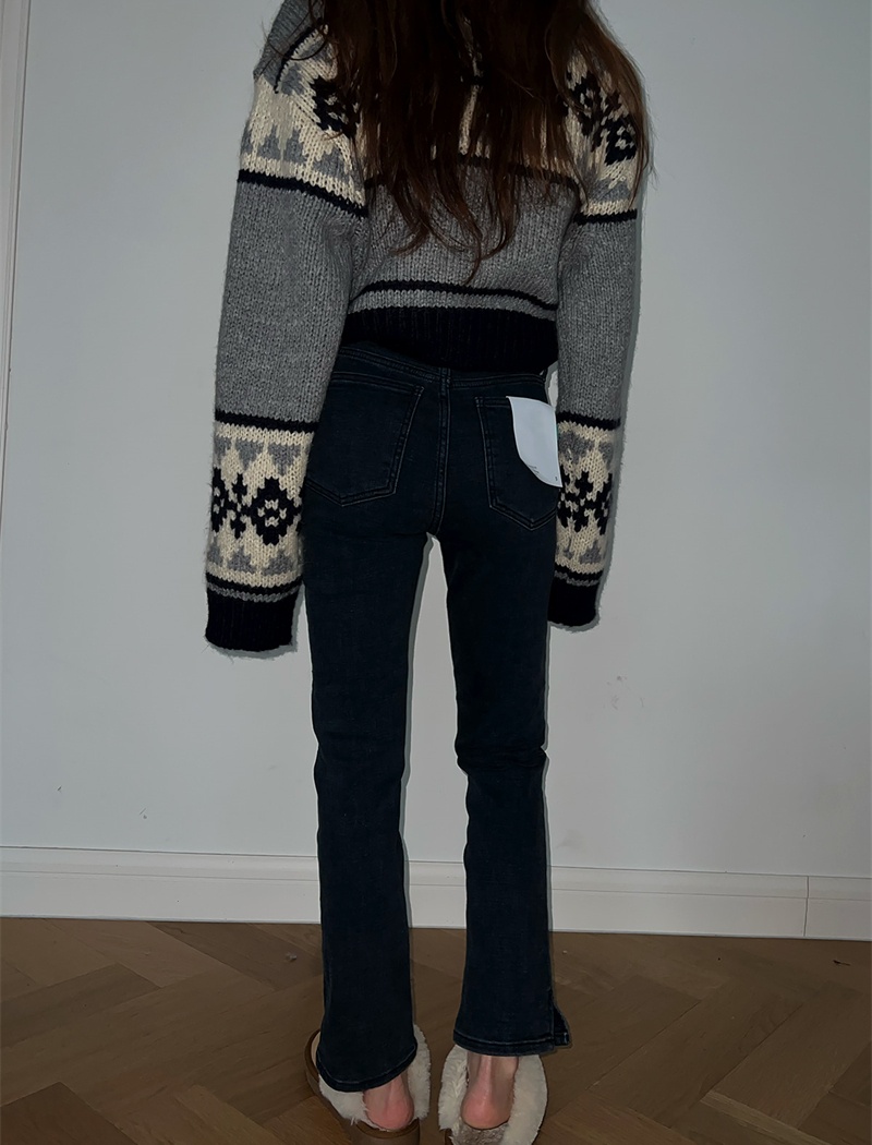 Jacquard winter coat show young sweater for women