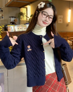 Knitted autumn twist cardigan winter Korean style coat