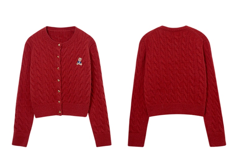 Knitted autumn twist cardigan winter Korean style coat