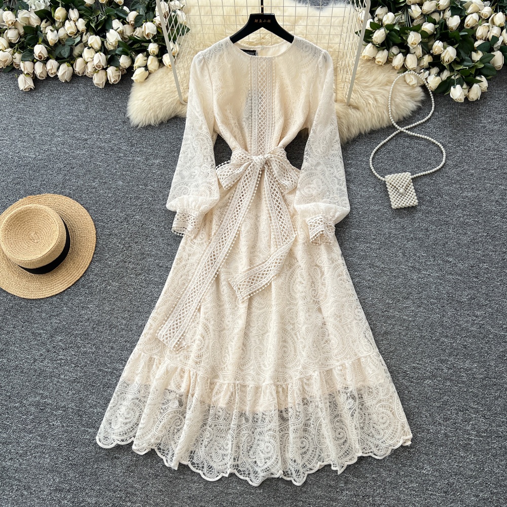 Long sleeve long dress bandage dress for women