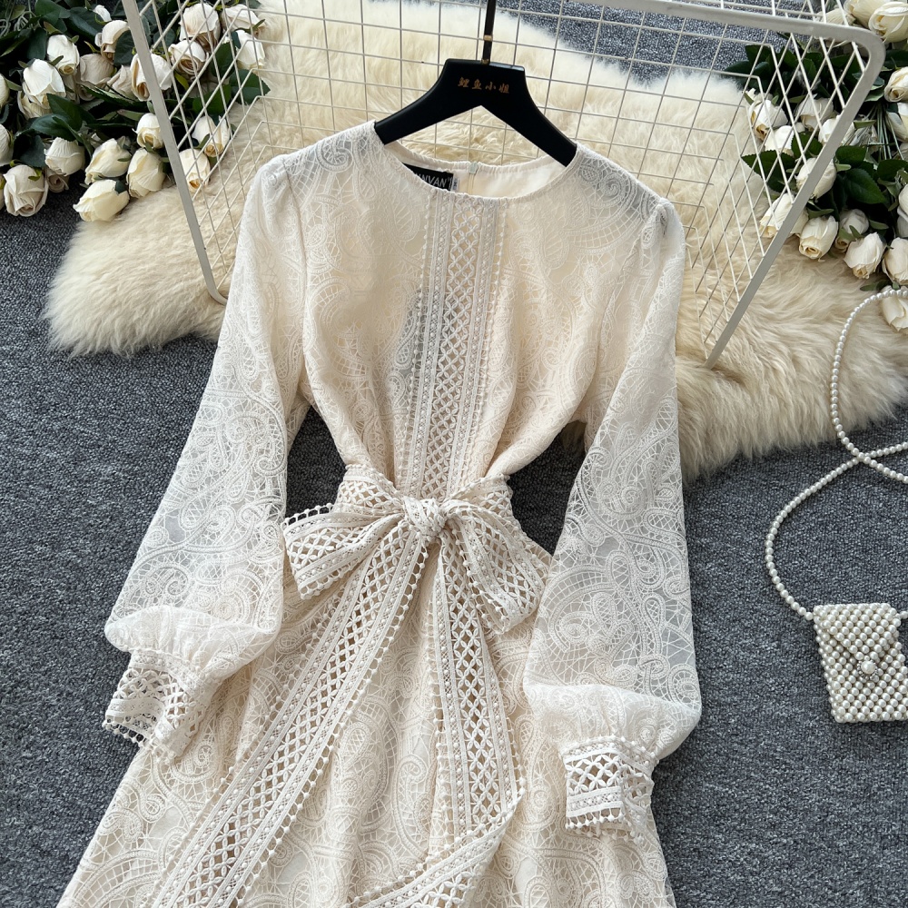 Long sleeve long dress bandage dress for women