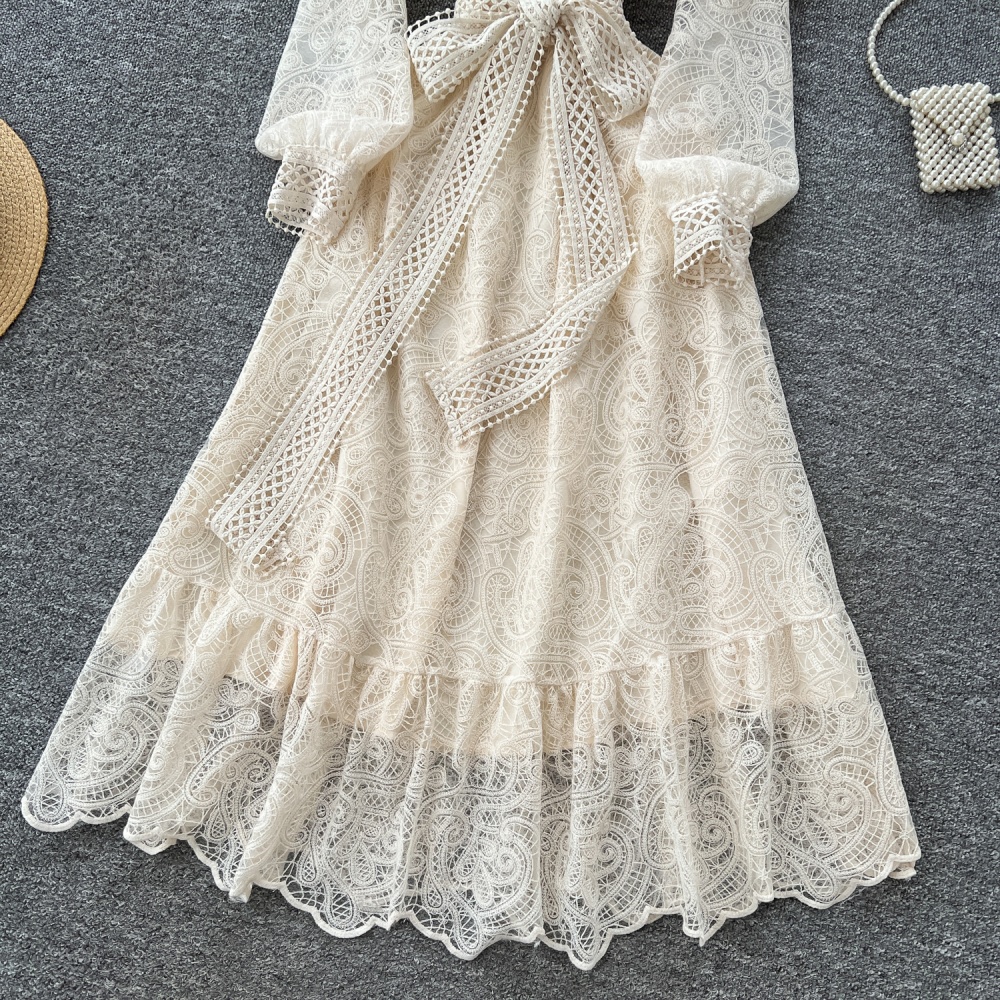 Long sleeve long dress bandage dress for women