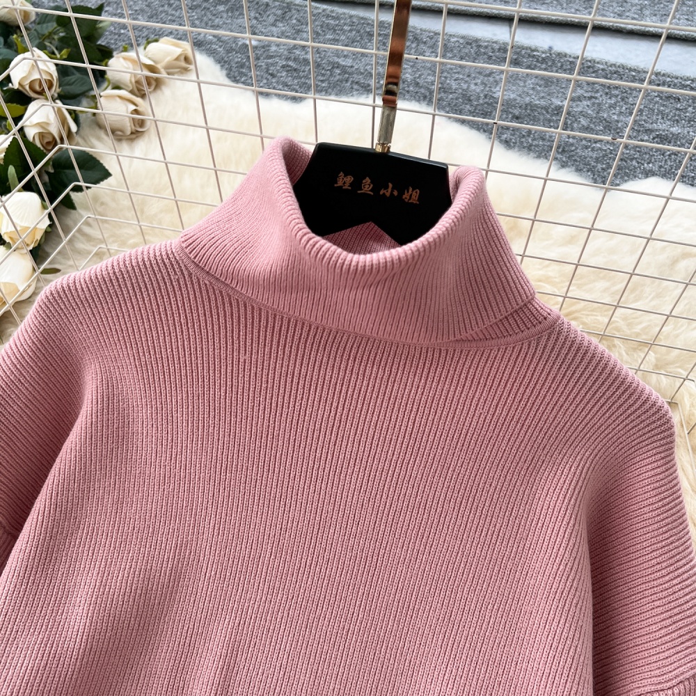 Slim all-match sweater lazy skirt 2pcs set