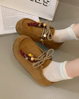 Thick crust lounger loafers autumn retro shoes