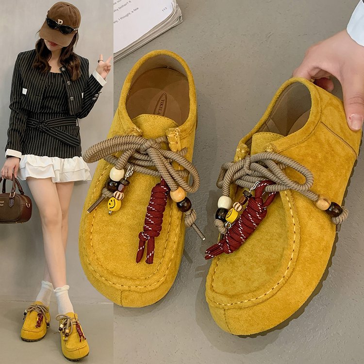 Thick crust lounger loafers autumn retro shoes