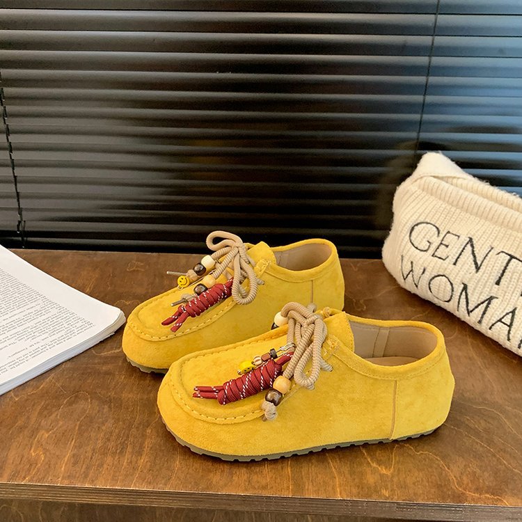 Thick crust lounger loafers autumn retro shoes