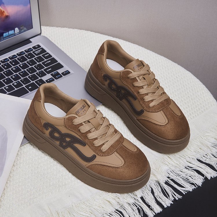 Autumn thick crust board shoes niche retro shoes