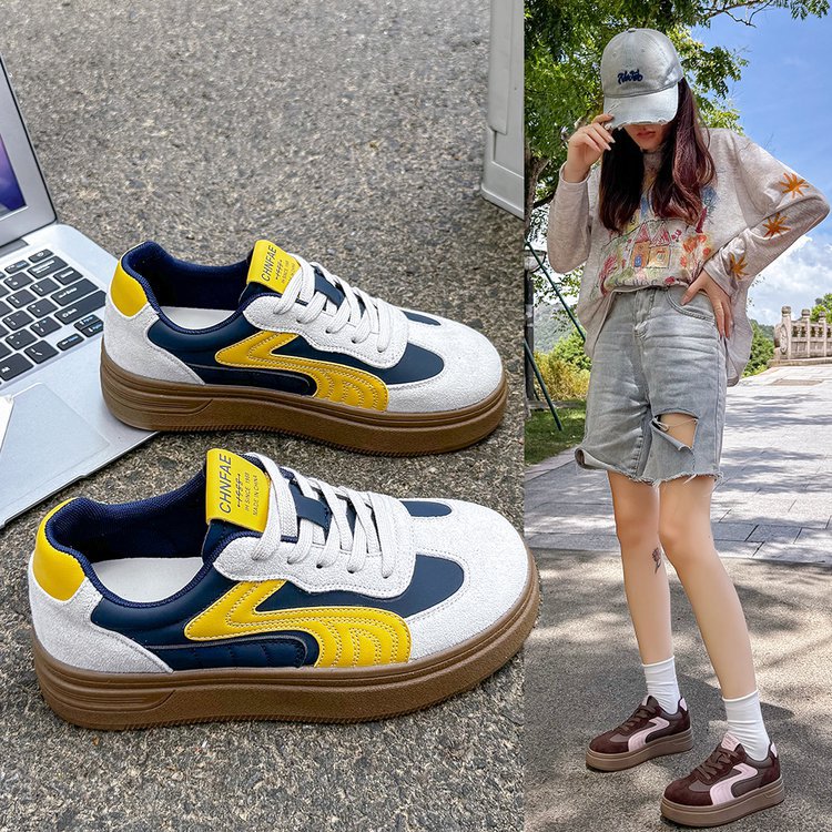 Student board shoes thick crust shoes for women
