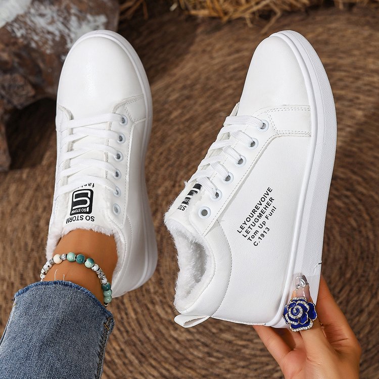 Thermal winter board shoes plus velvet high-heeled shoes