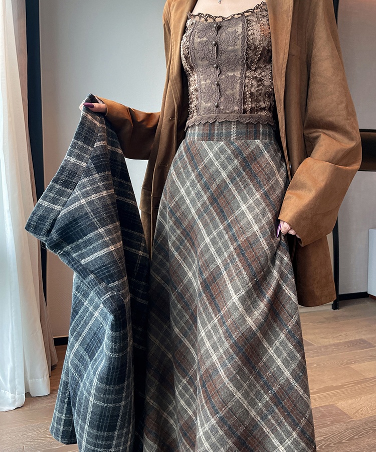Autumn and winter A-line long loose skirt for women