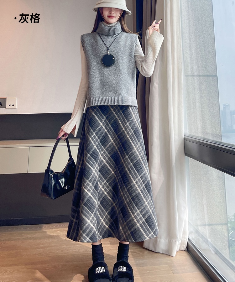 Autumn and winter A-line long loose skirt for women