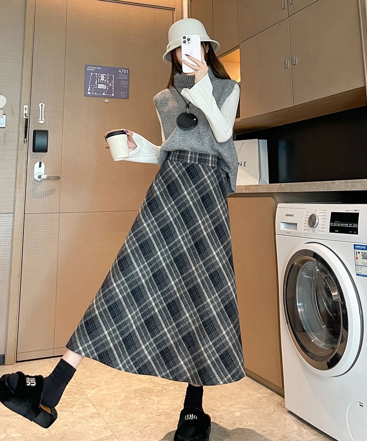 Autumn and winter A-line long loose skirt for women