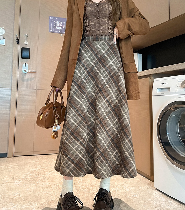 Autumn and winter A-line long loose skirt for women
