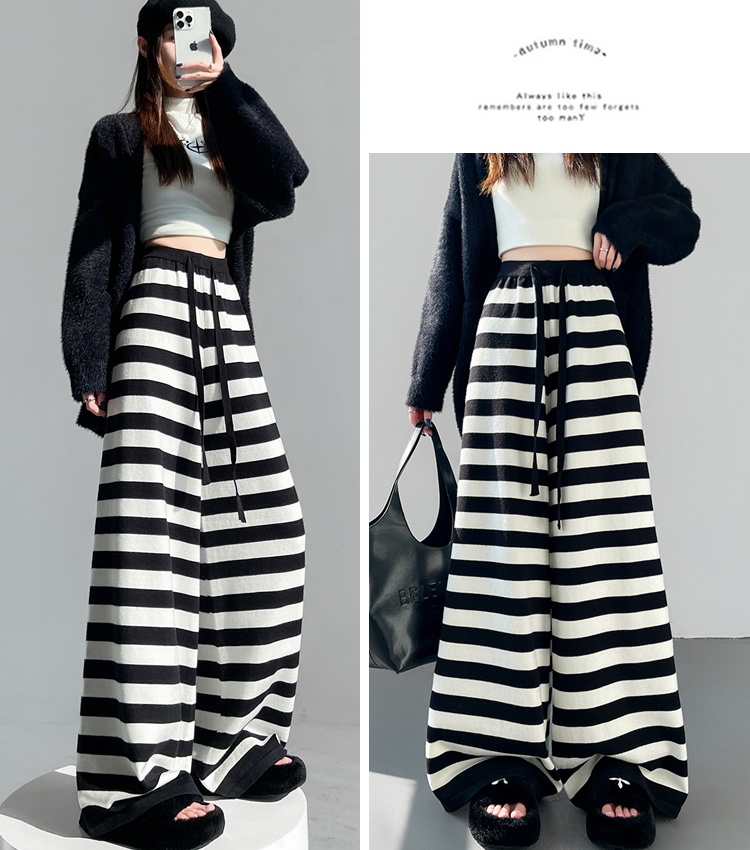 Autumn and winter knitted mopping lazy pants for women
