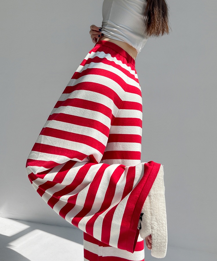 Autumn and winter knitted mopping lazy pants for women
