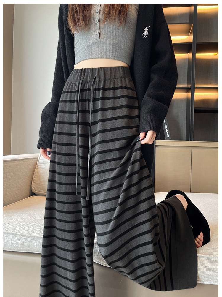 Elastic waist casual pants cozy pants for women