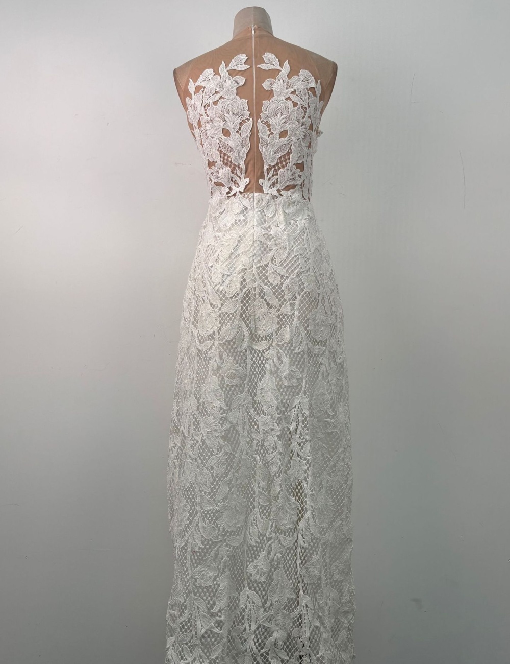 Niche elegant temperament long dress sleeveless lace dress