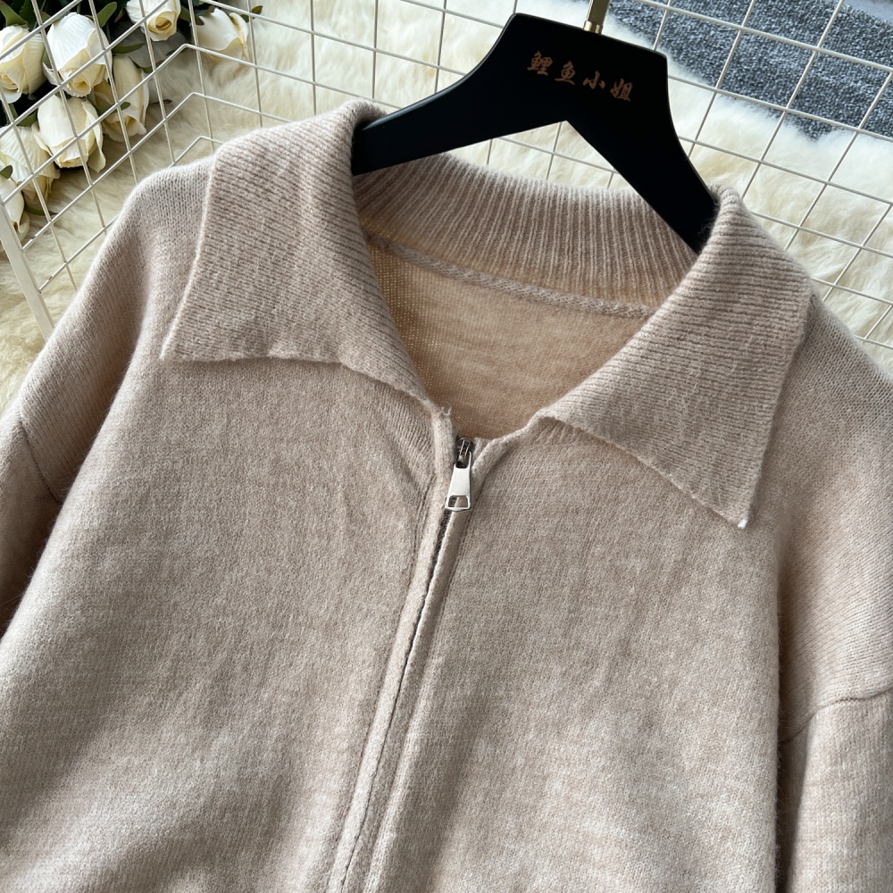 Japanese style all-match long pants lazy sweater a set for women