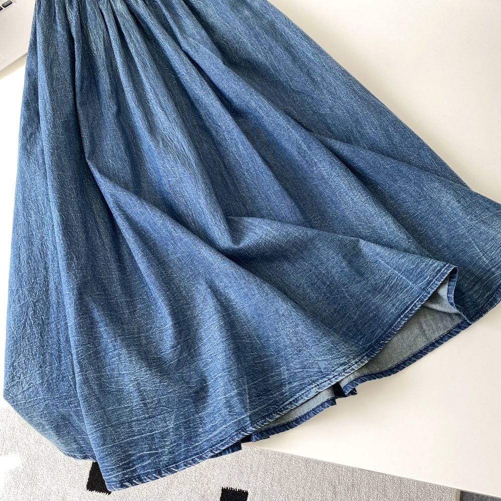 High waist pinched waist autumn skirt for women
