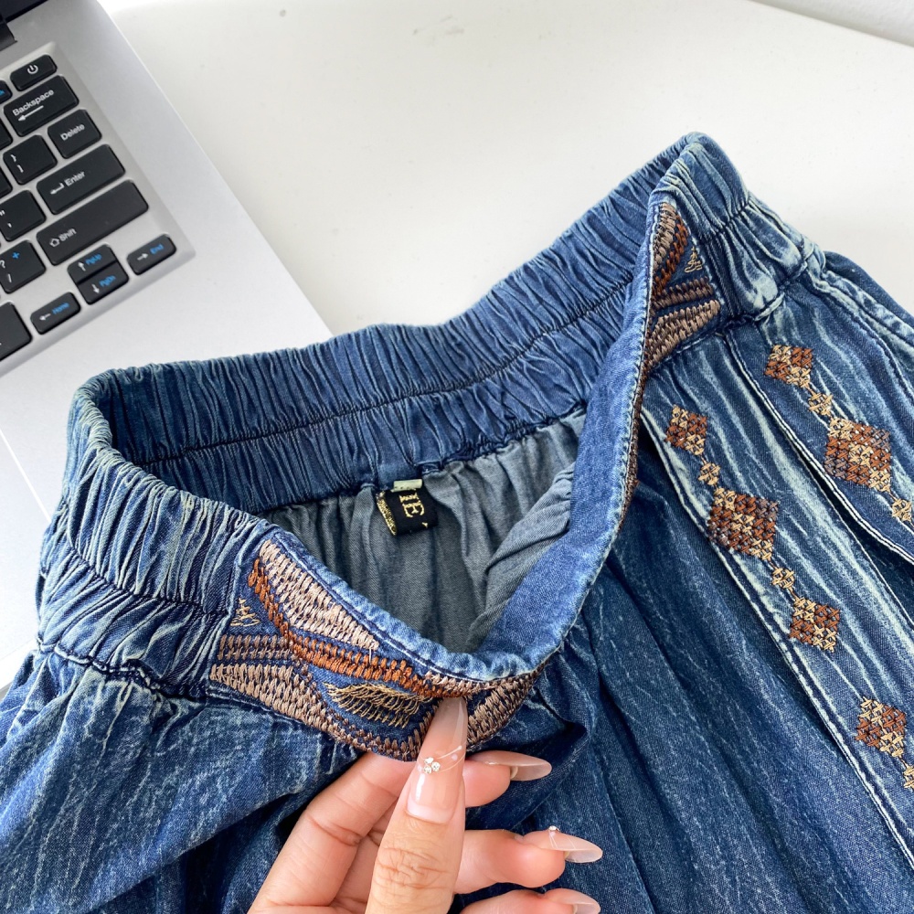 High waist pinched waist autumn skirt for women