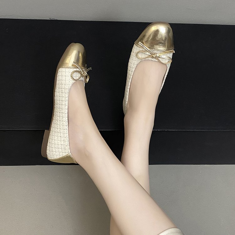 France style shoes bow peas shoes for women
