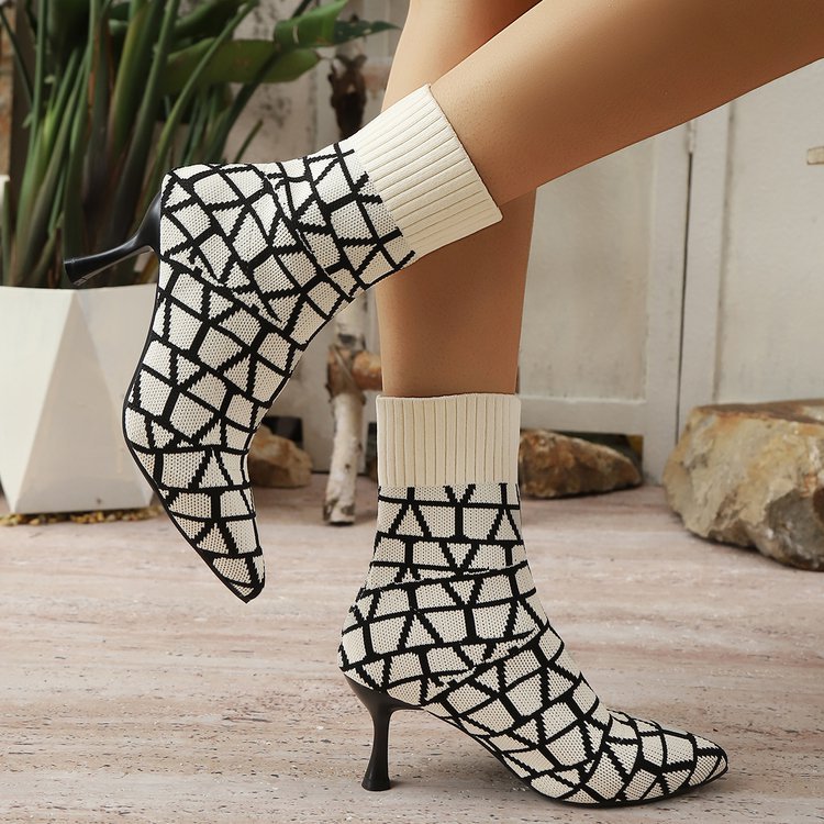 Pointed autumn boots fine-root women's boots for women
