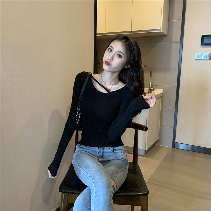 Slim bottoming tops autumn T-shirt